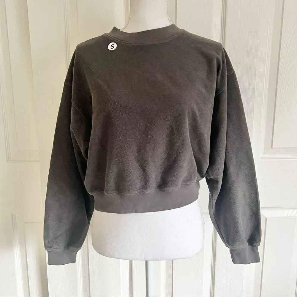 Madhappy Inside Out Cropped Sweatshirt Grey Small NEW